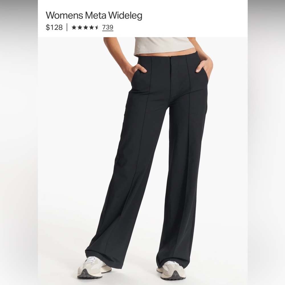 Vuori Women's Meta Wide Leg Pants - Black